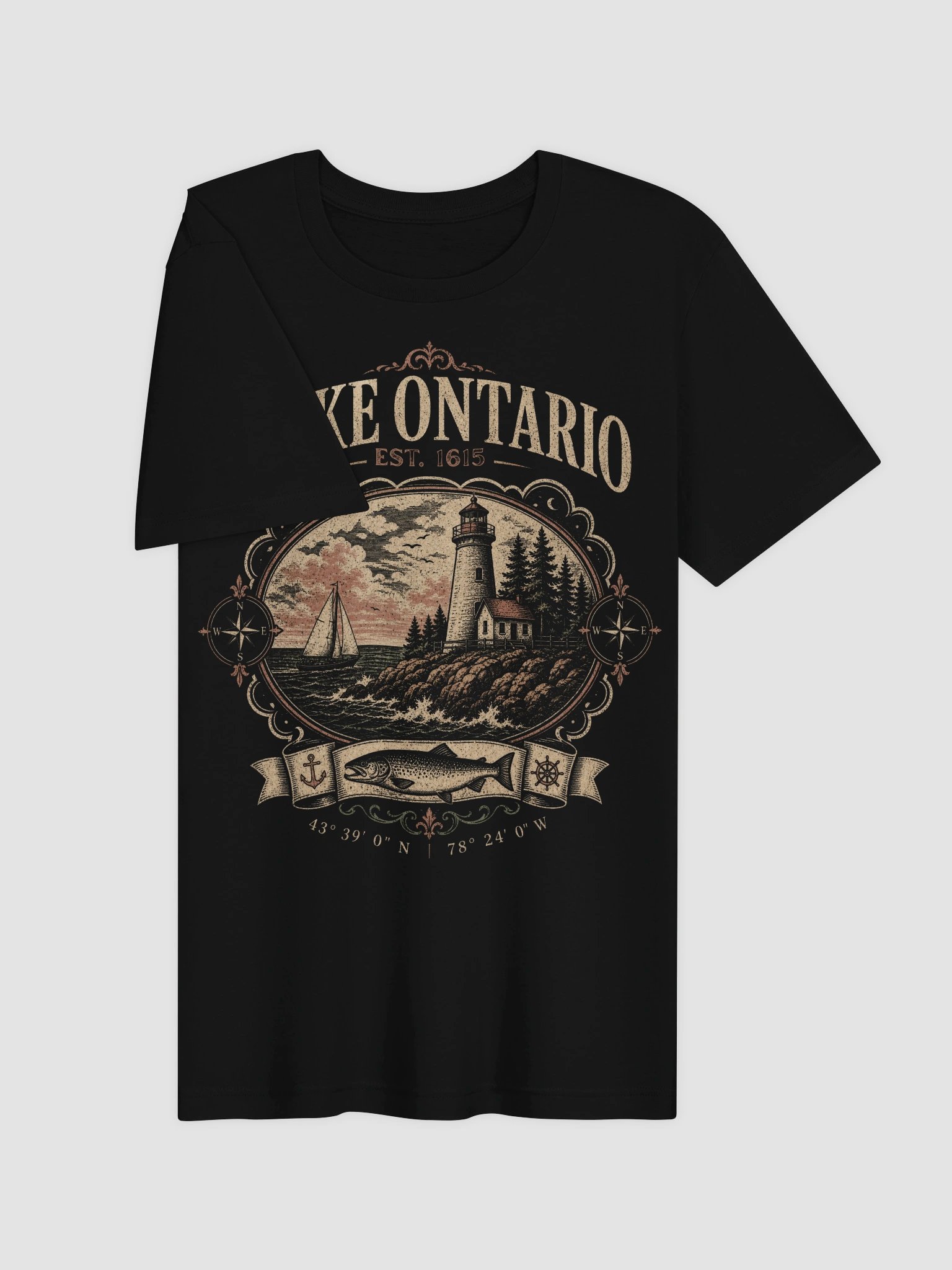Lake Ontario EST 1656 Retro Stripe Canadian Pride for Men Women product image (24)
