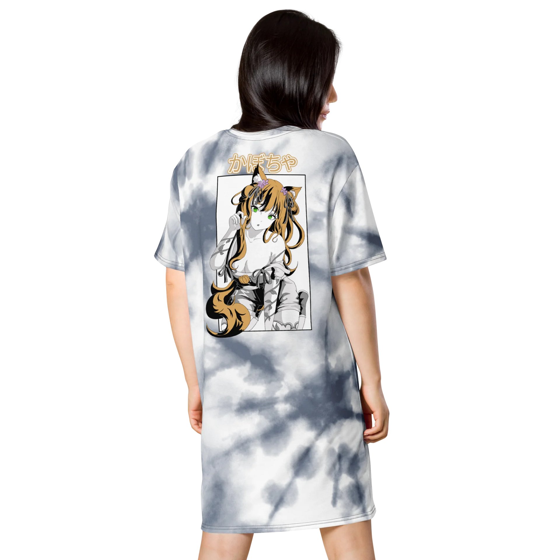Pumpkin Petty Waifu Tie-Dye Shirt Dress product image (5)