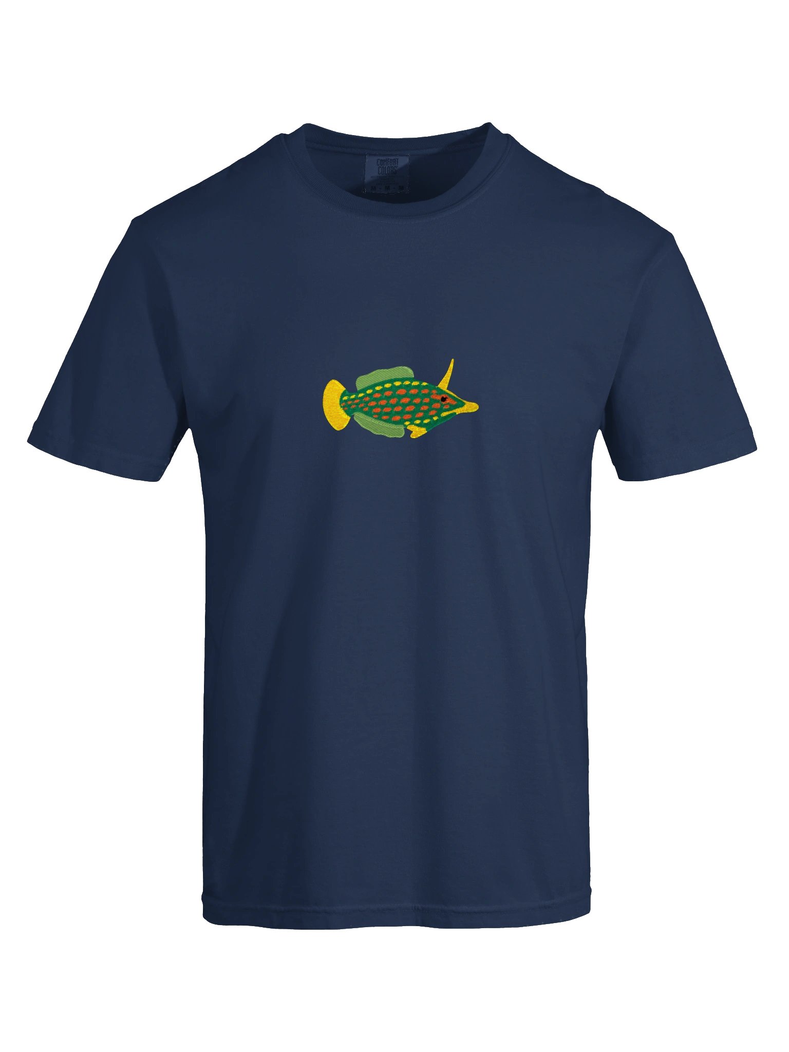 Orange-Spotted Filefish Embroidered Shirt | Reef Aquarium Fish Embroidery Tee | Saltwater Marine Fish Apparel product image (9)