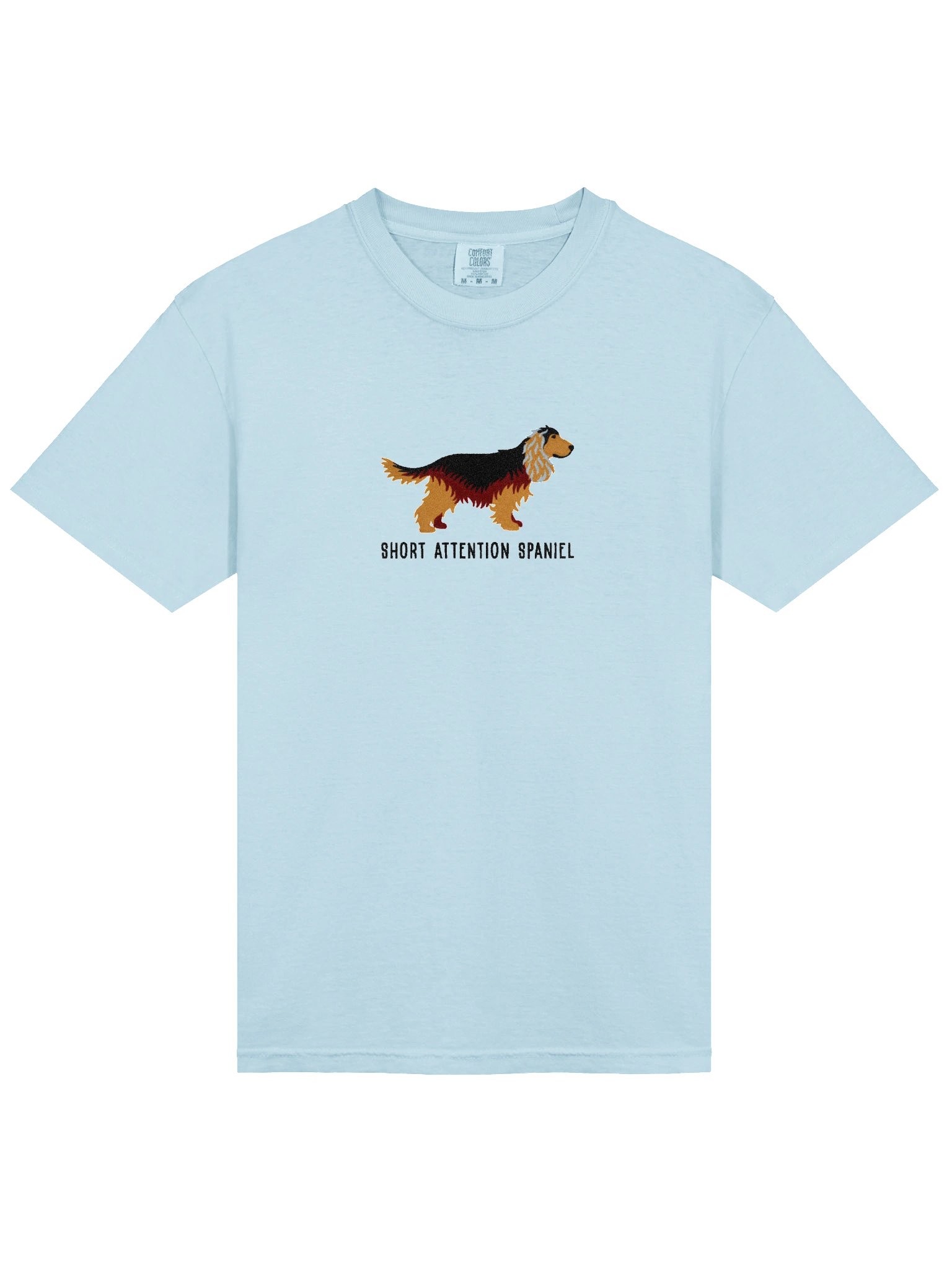 Short Attention Spaniel T-Shirt(Embroidered) of an English Cocker Spaniel(Sable) product image (6)
