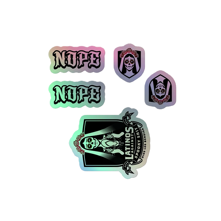 2026 LatinosAgainstSpookyShit Logo Holo Stickers product image (2)