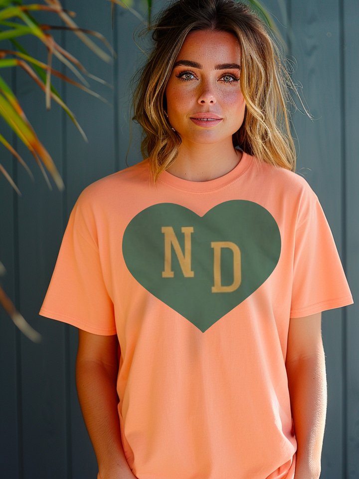 ND Heart Green Heavyweight Unisex Shirt product image (1)