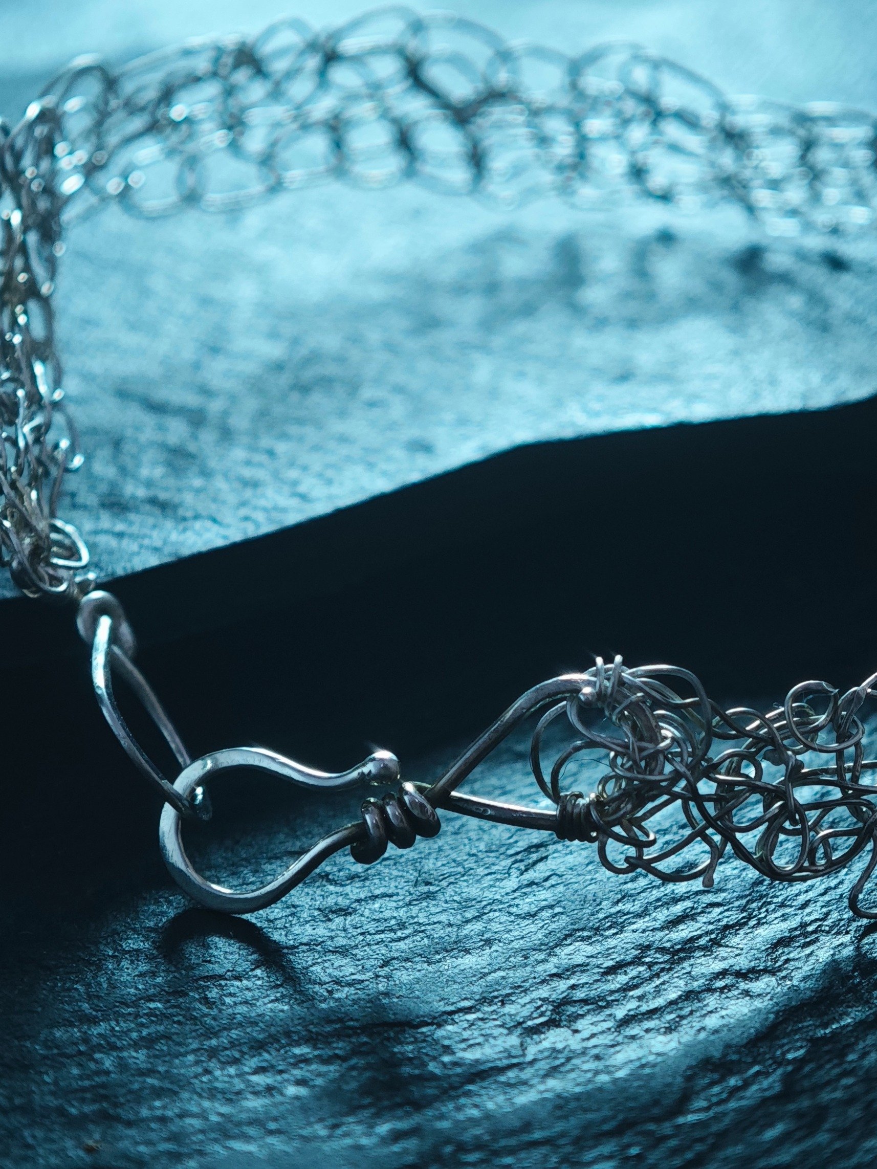Argentium crochet bracelet product image (1)
