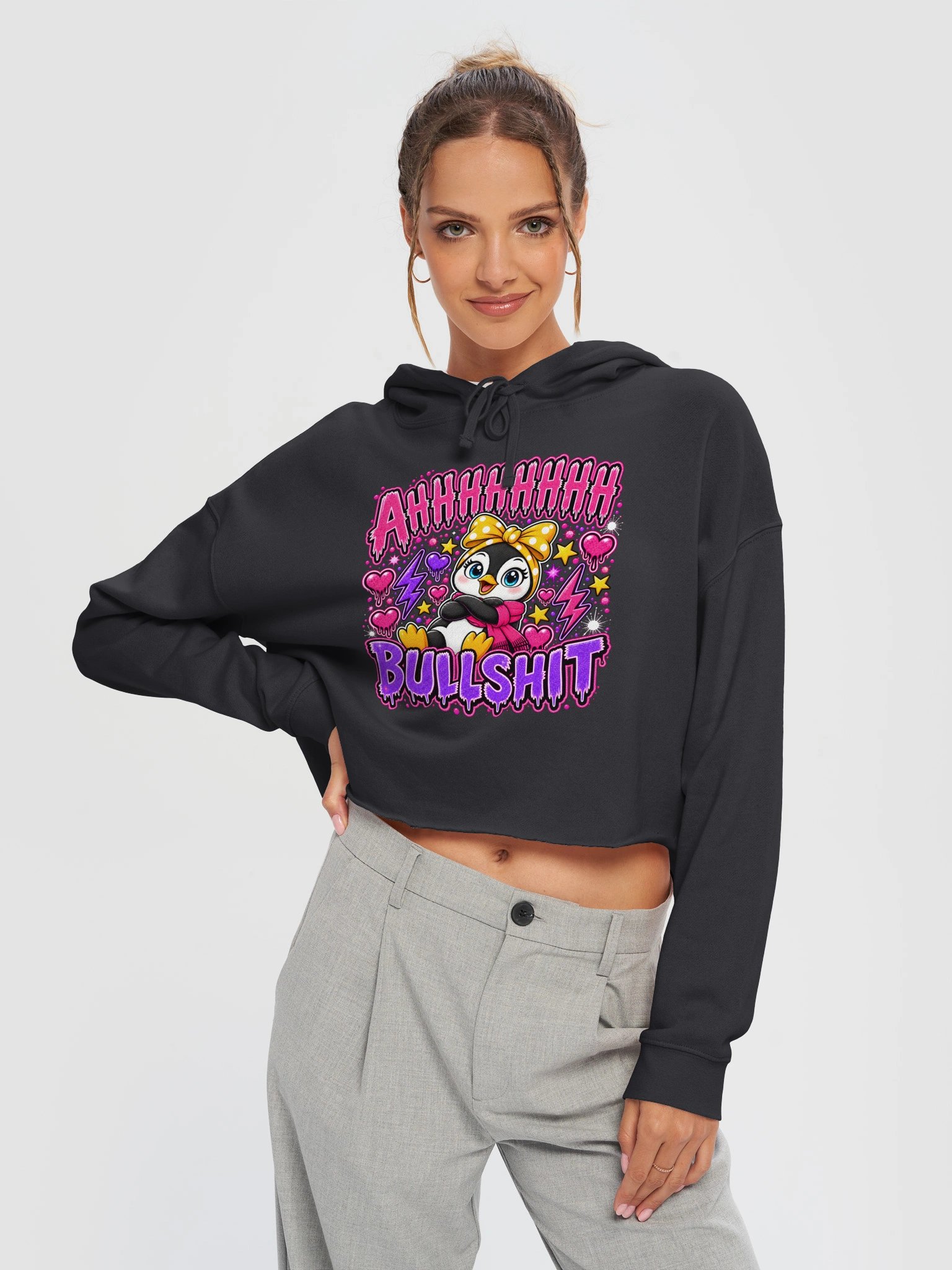 AHHHHHH Bullshit Lulu Cropped Hoodie product image (2)