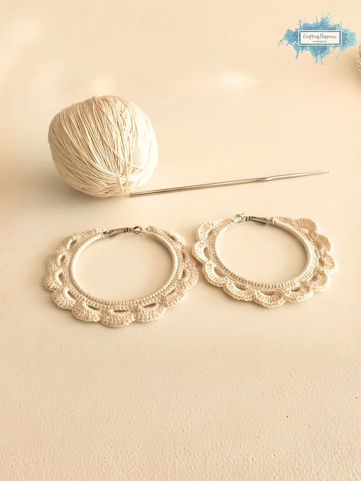 Quick & Easy Crochet Festival Hoop Earrings Pattern - Crochet Jewellery product image (2)