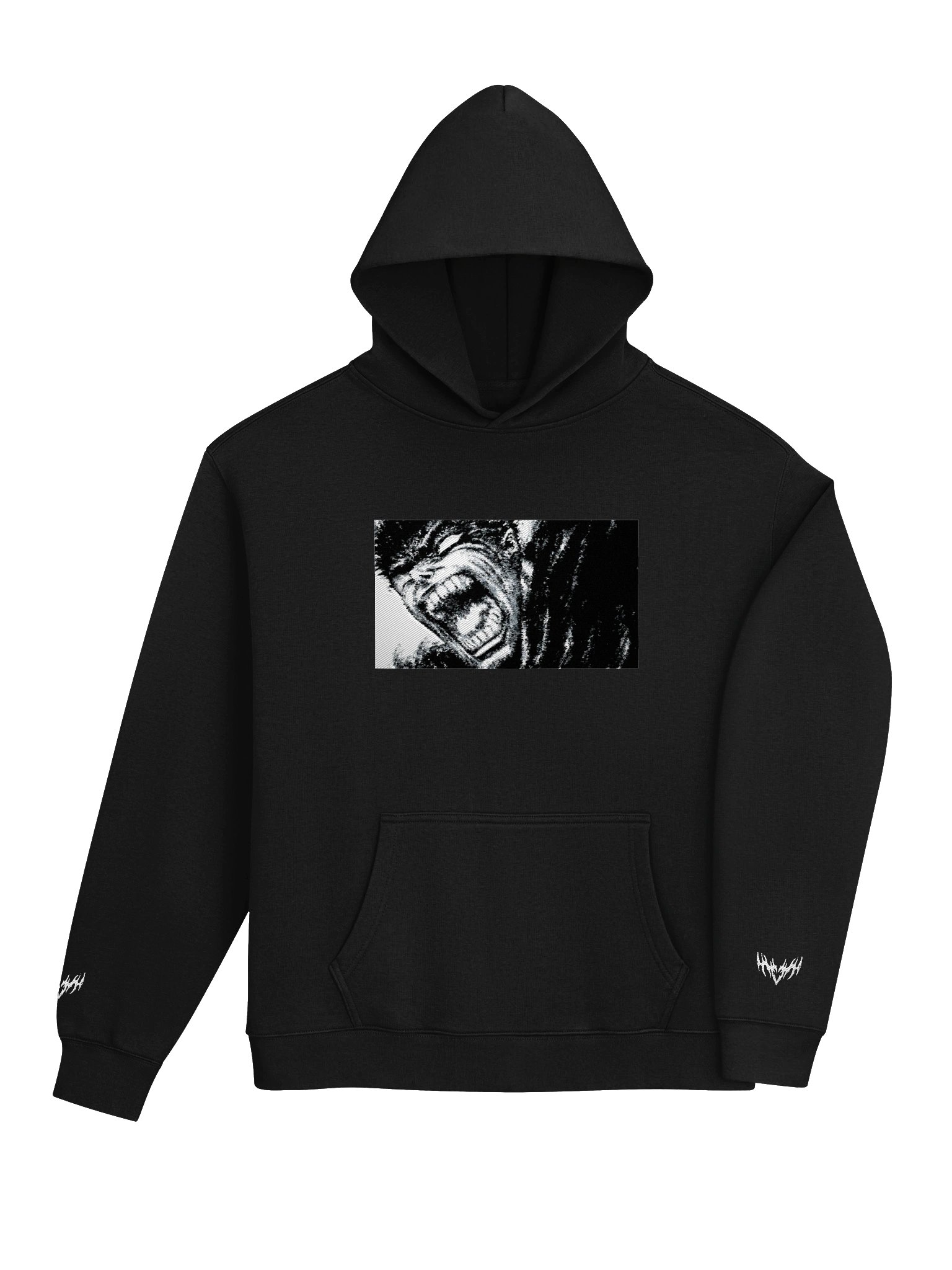 🌘 SC x BERSERK // COLLAB | BLACK-SWORDSMAN PREMIUM STREETWEAR HOODIE product image (4)