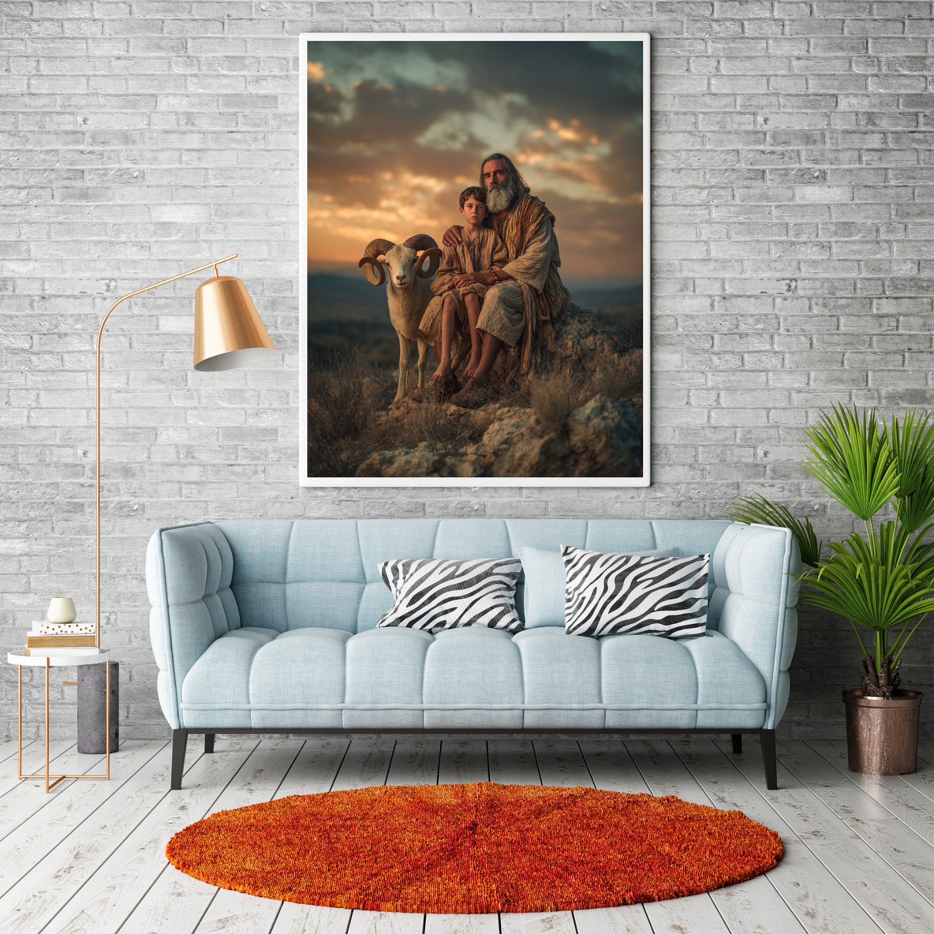 Abraham and Isaac Printable| Cinematic Bible Story Print | Christian Decor Digital Download product image (2)