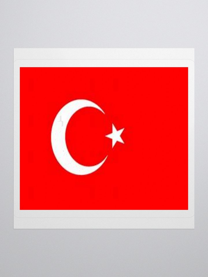 Turkey Flag Sticker | Crescent Star Design | Durable Vinyl | 3 Sizes product image (2)