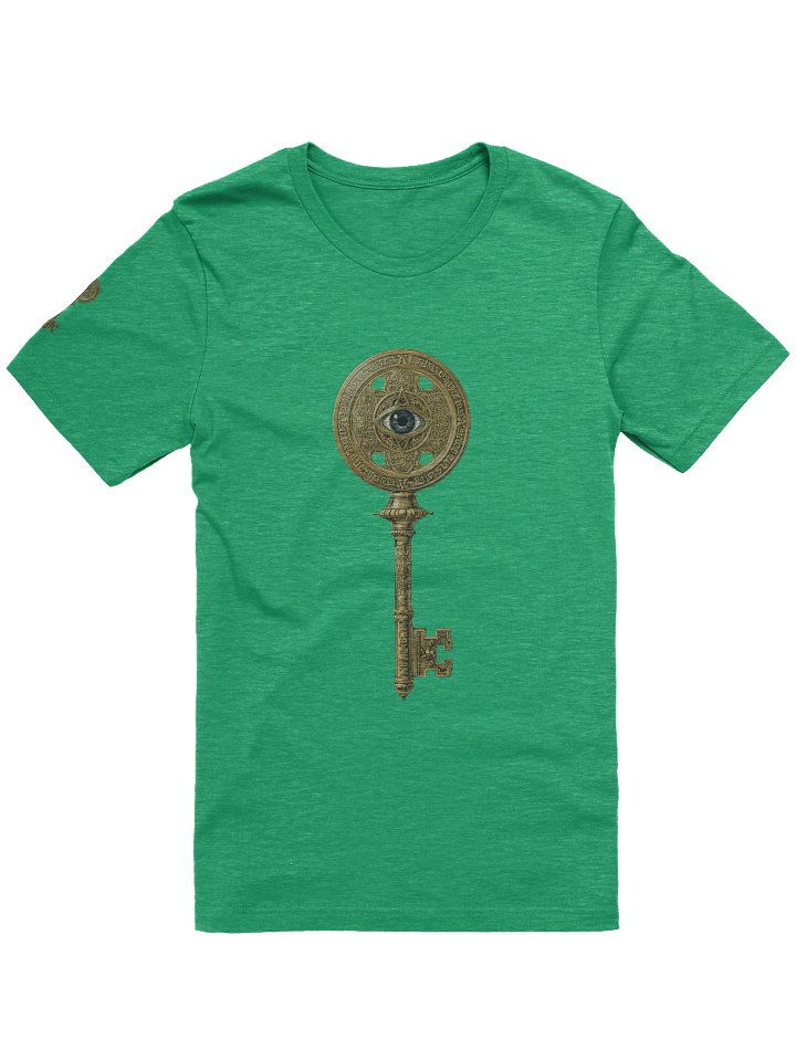 The Gatekeeper’s Key Classic T-Shirt – Front & Right Shoulder Print | Heather Kelly | Bella+Canvas 3001 product image (1)