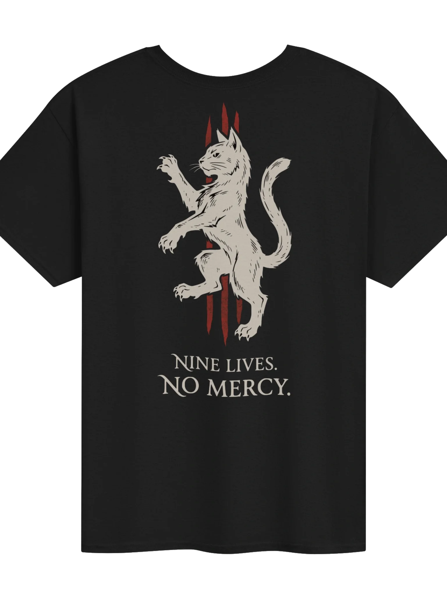 Nine Lives. No Mercy - Back Print T-Shirt product image (1)