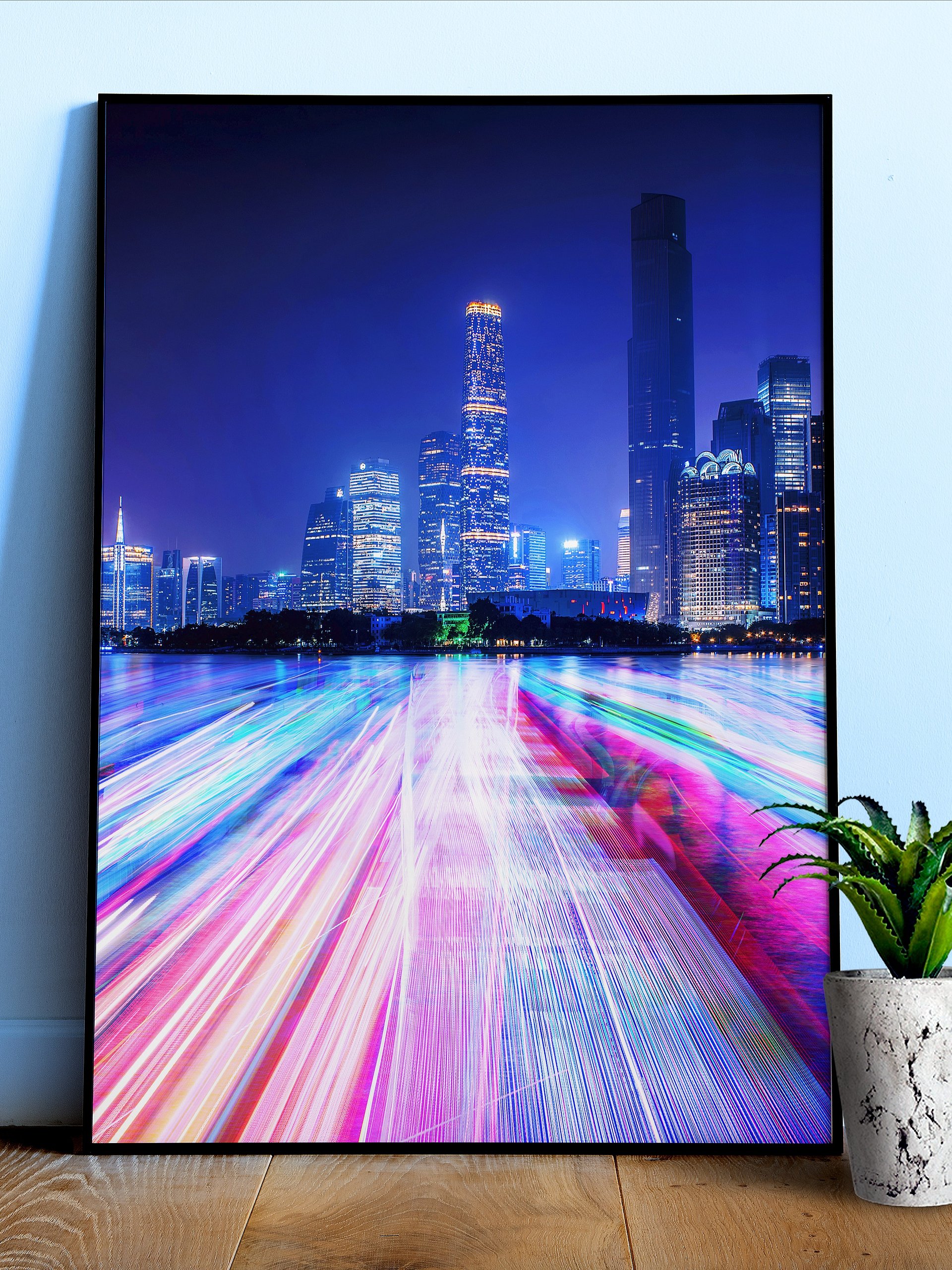Neon light city #1 (synthwave/vaporwave/retrowave/cyberpunk) — aesthetic poster product image (1)