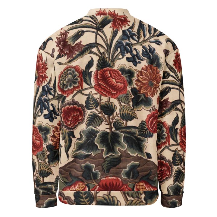 Red Victorian Flowers Bomber Jacket product image (2)
