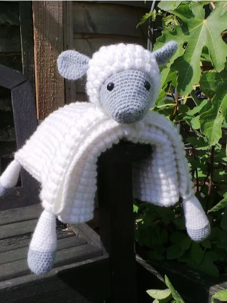 Crochet Sheep Blanket Pattern - 3in1 Pram Toy Lovey PDF Pattern - Crafting Happiness product image (2)
