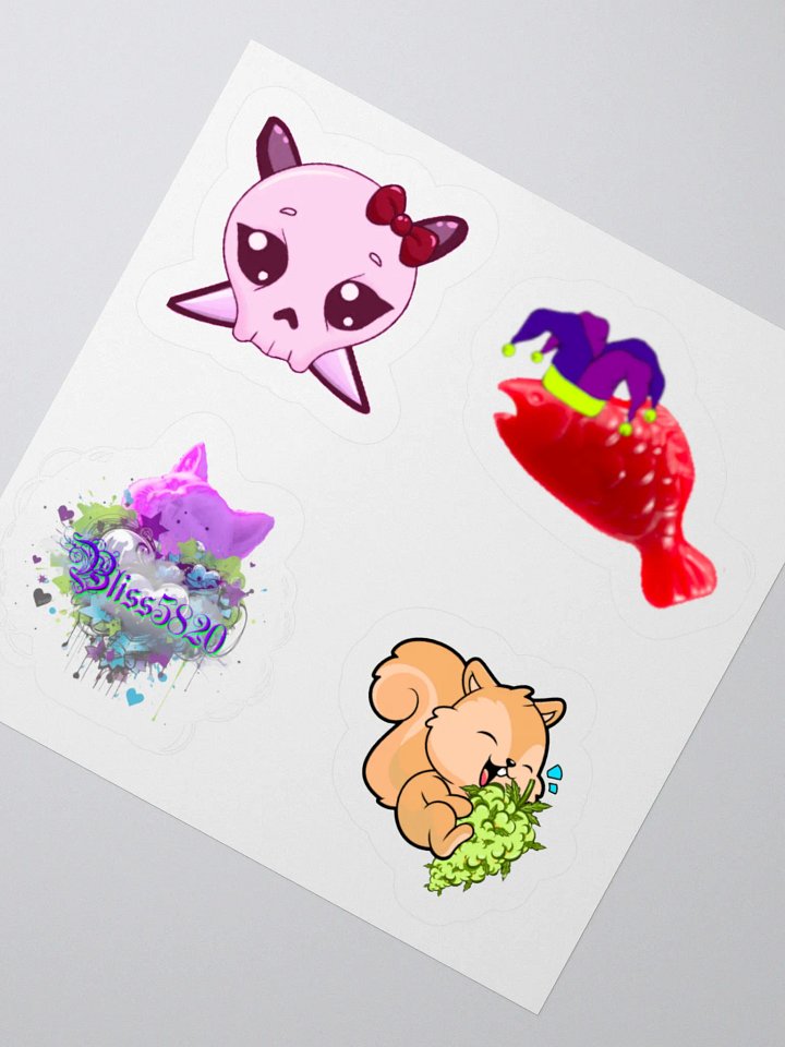 Whimsical Cartoon Kiss Cut Sticker Pack product image (6)