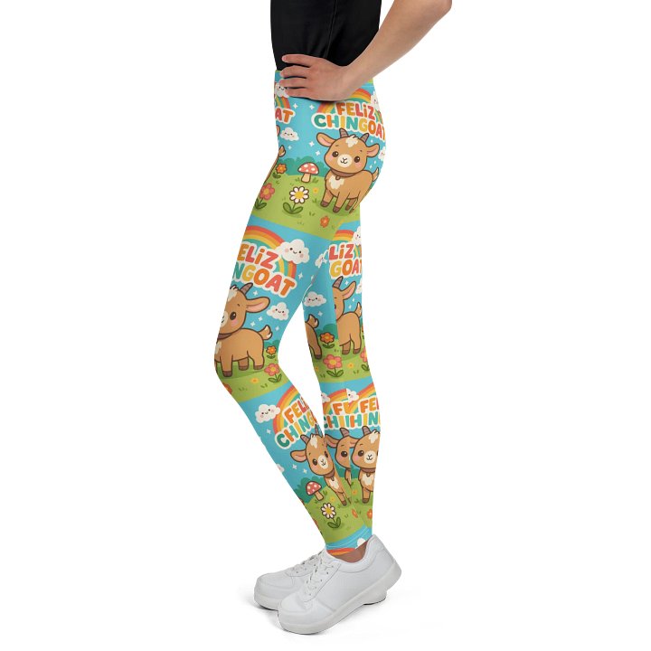 Feliz Chingoat all-over print -Youth size- leggings product image (2)