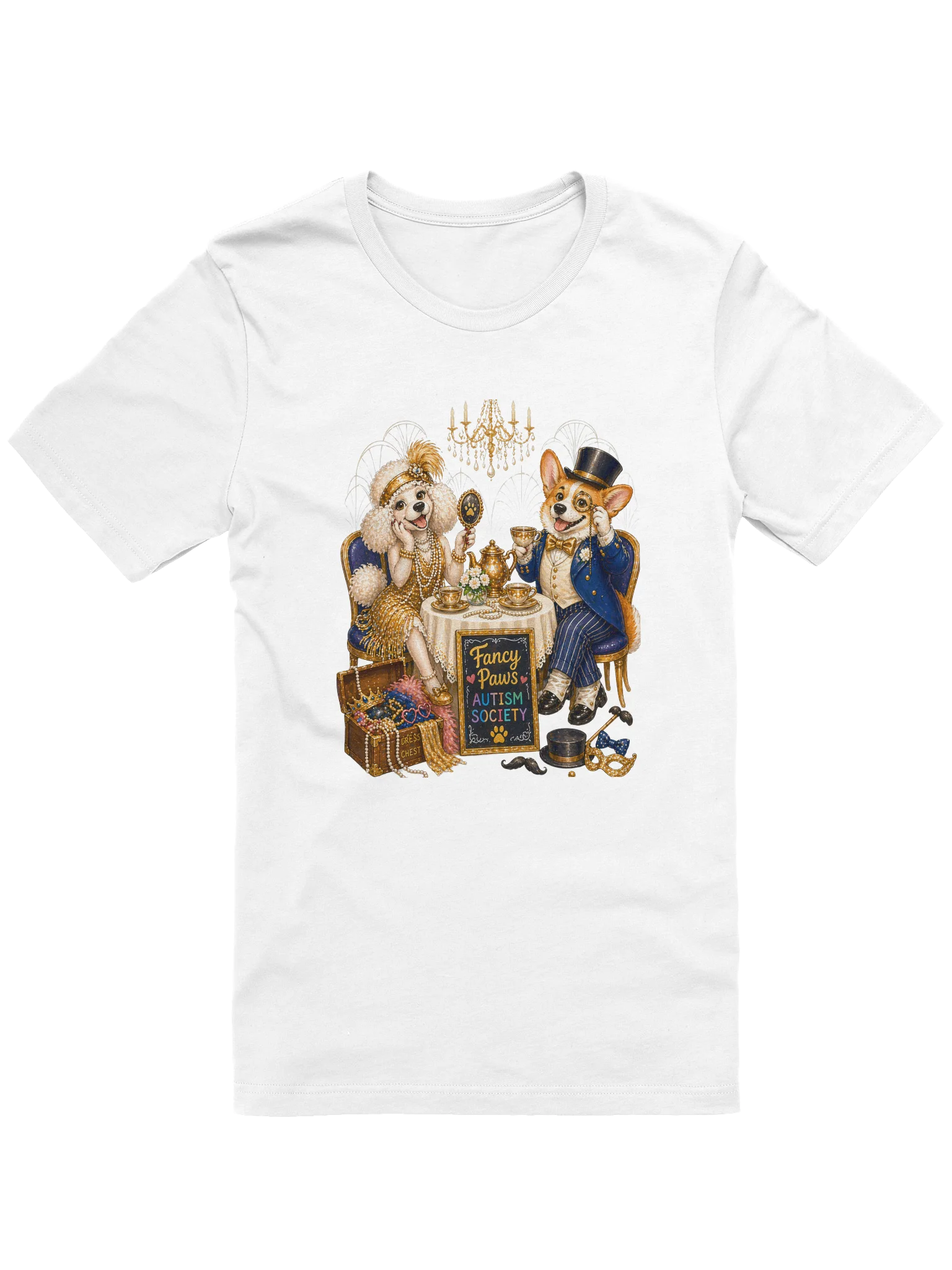 Fancy Paws Autism Society Tee – Blue & Gold Edition product image (1)
