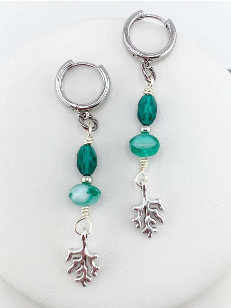 Fluorite and Teal Two-Strand Mermaid Necklace Set product image (3)