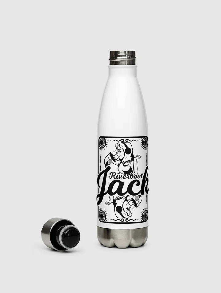 Riverboat Jack Stainless Steel Water Bottle B/W product image (1)