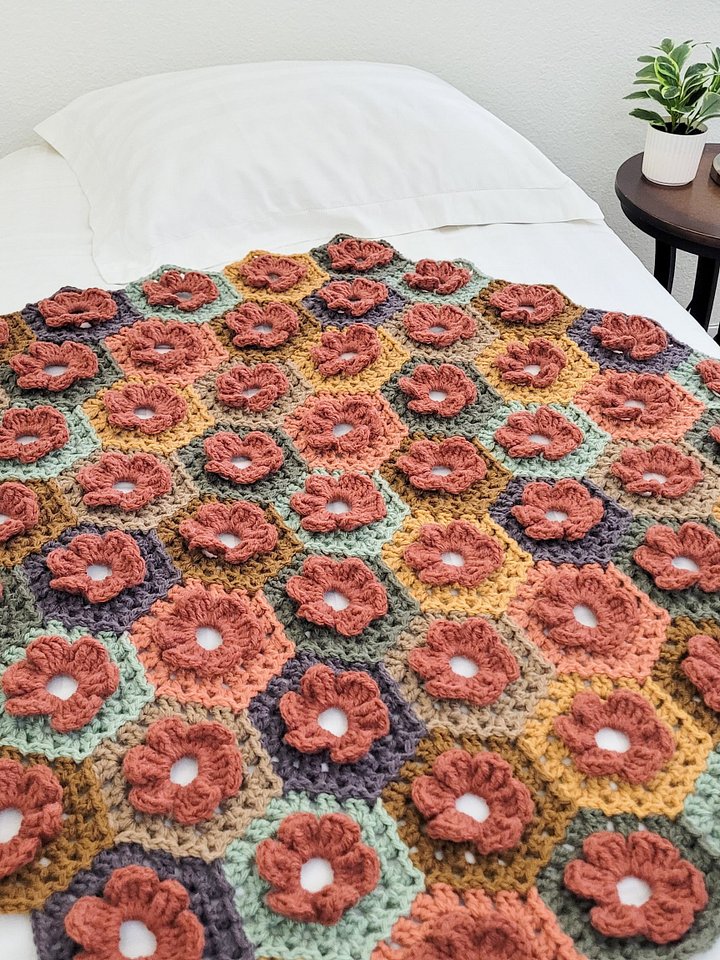 Vintage Petals Blanket Crochet Pattern product image (1)