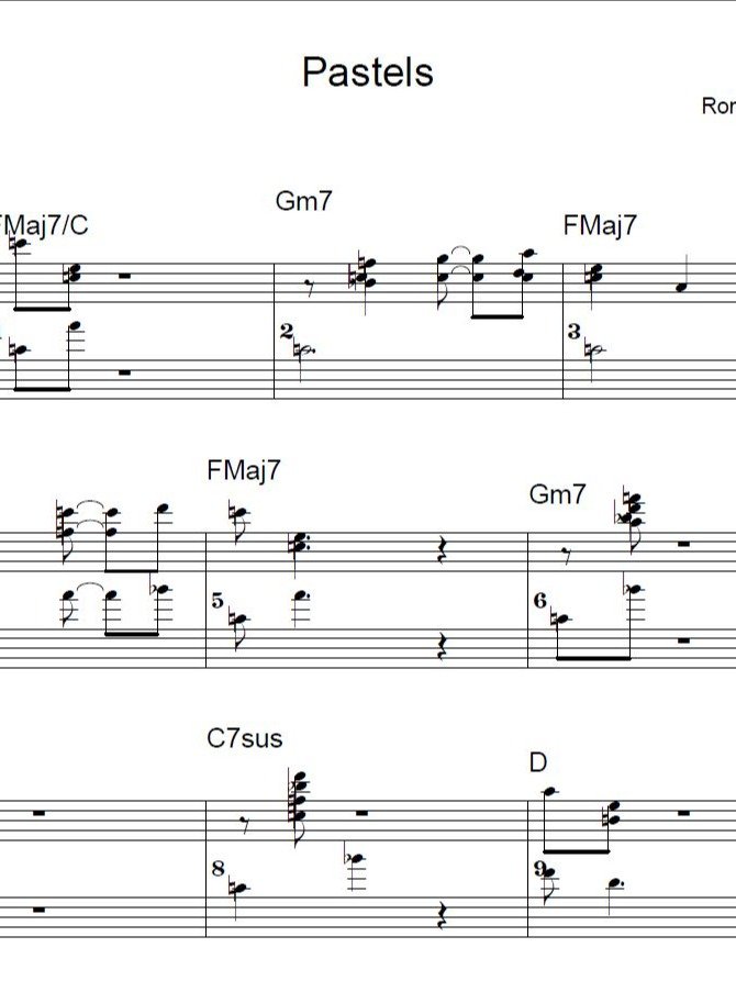 Pastels - ModJazz - Piano sheet music product image (1)