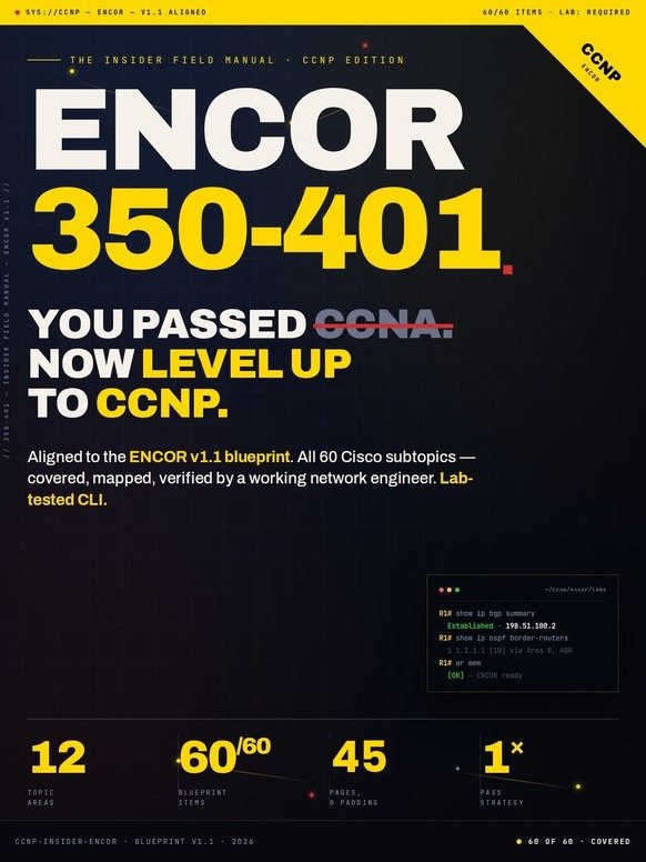 CCNP ENCOR 350-401 Insider's Field Manual product image (1)