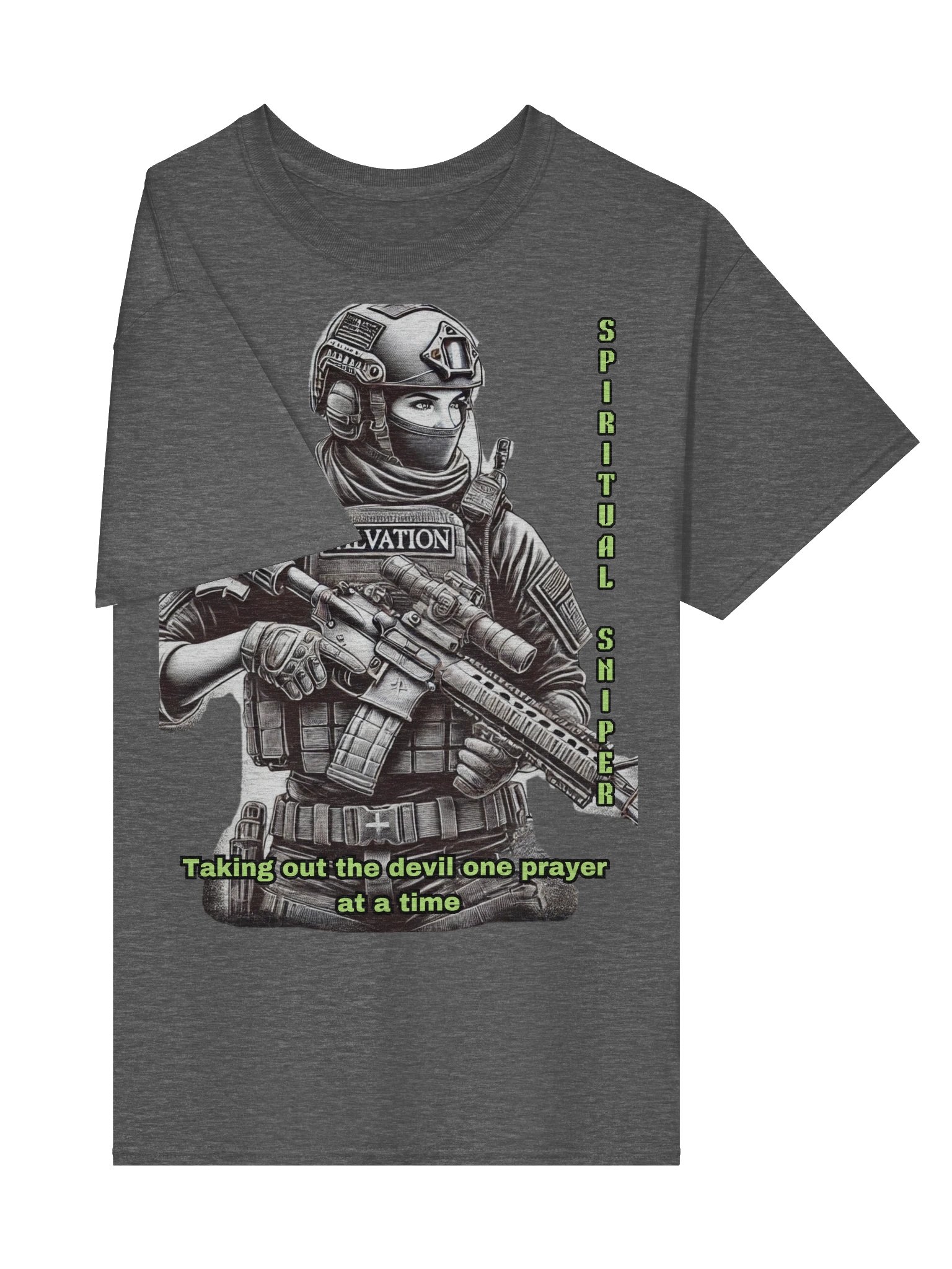 Spiritual Sniper Christian Faith Apparel Taking Out the Devil One Prayer at a Time Kingdom Warrior Design product image (22)
