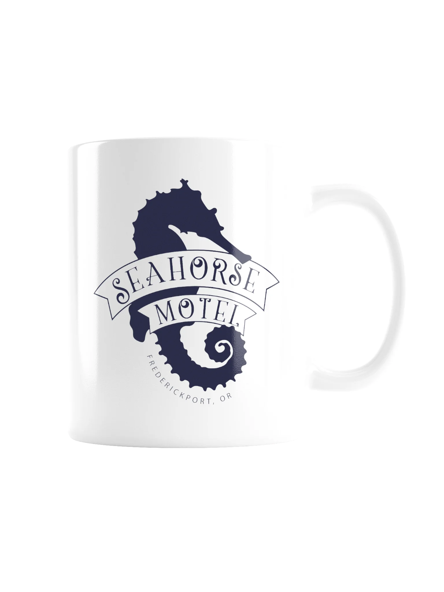 Seahorse Motel Blue Coffee Mug product image (3)