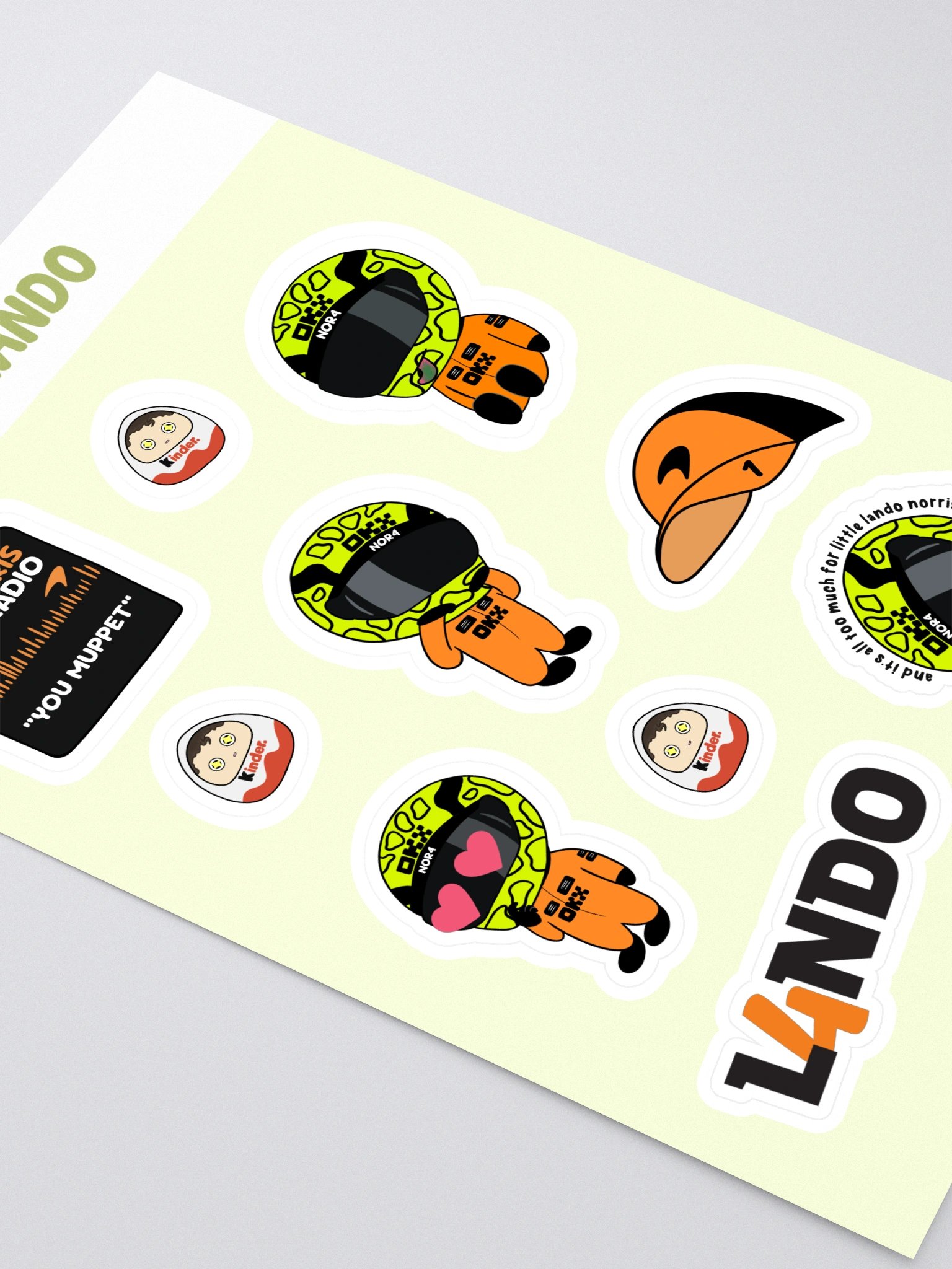 Lando Norris - Sticker Sheet product image (2)