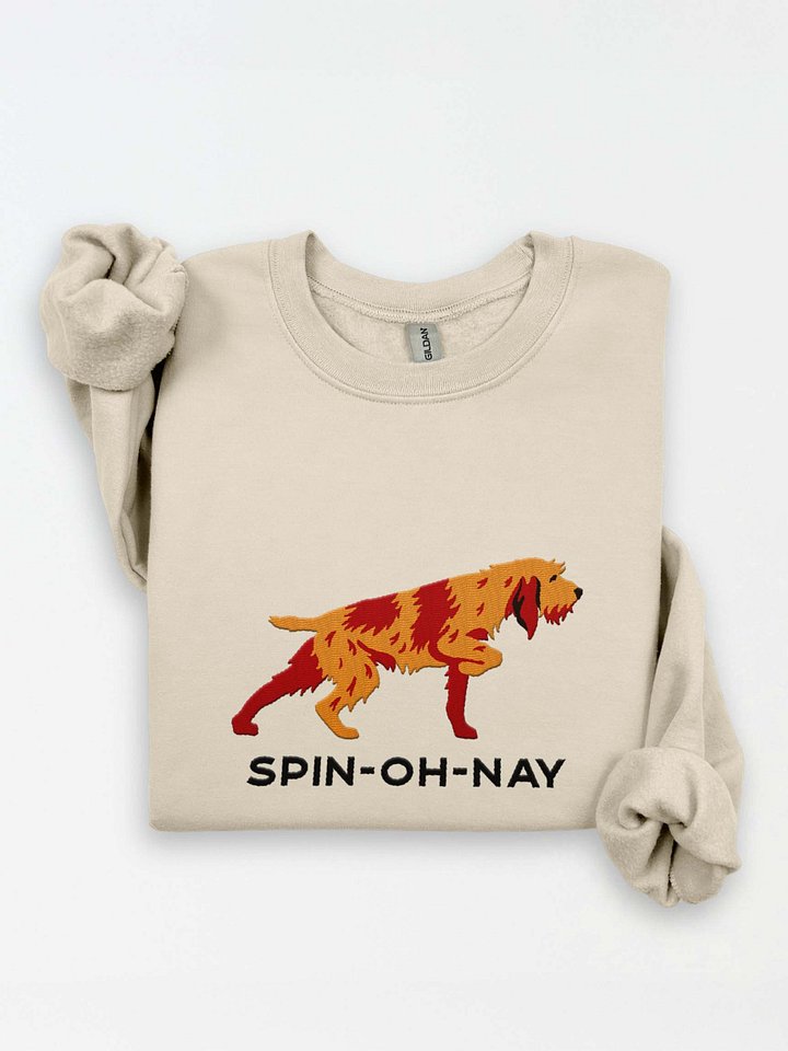 Spin-Oh-Nay Sweatshirt (Embroidered) of a Spinone Italiano(Brown Roan) product image (1)