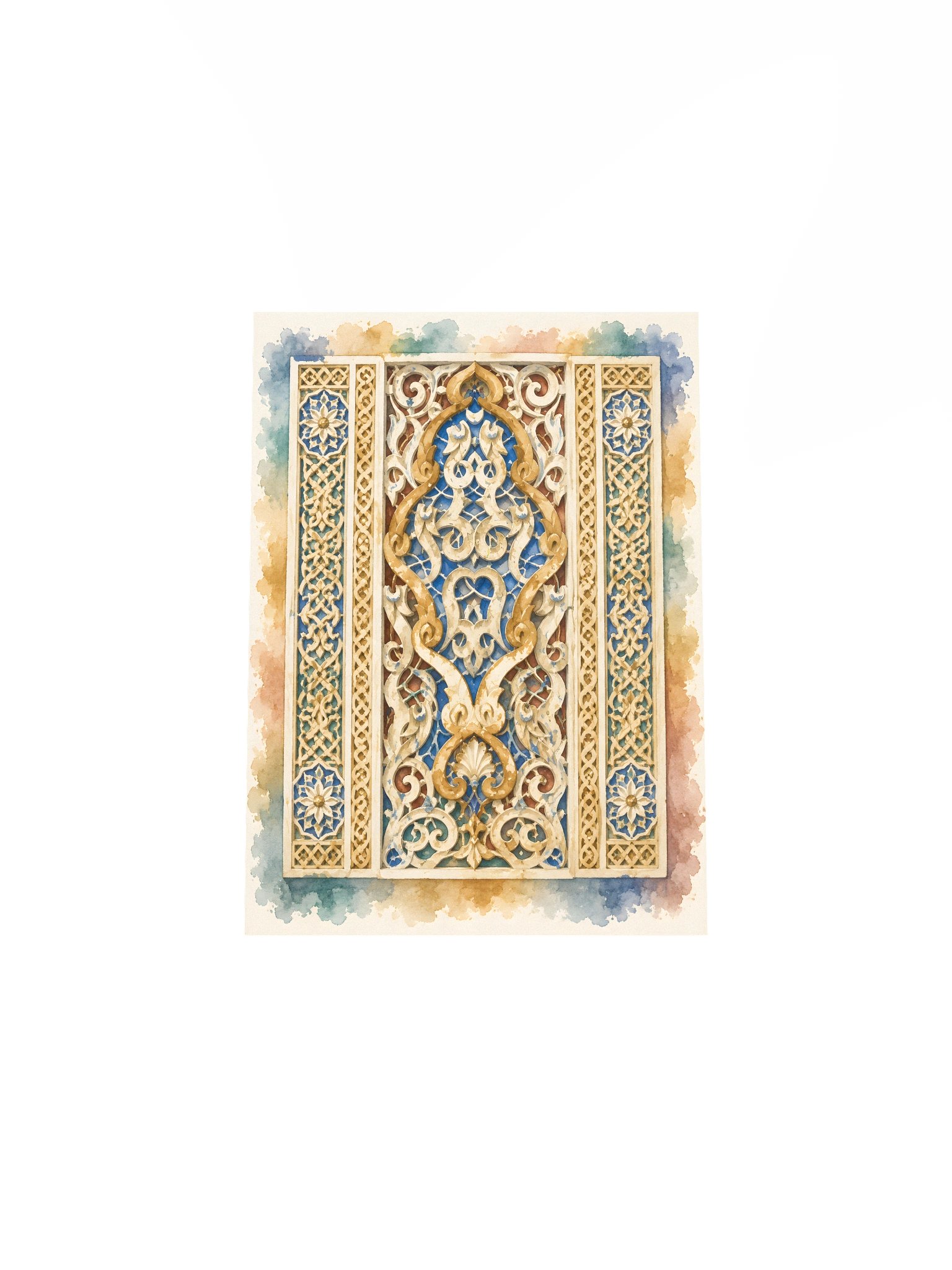 Alhambra Floral Islamic Wall Art, Poster For Muslim Home Decor or Gift product image (23)