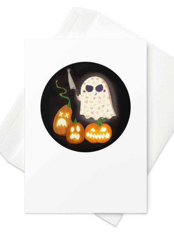 Pumpkin Carver Little Ghost - Greeting Card product image (2)