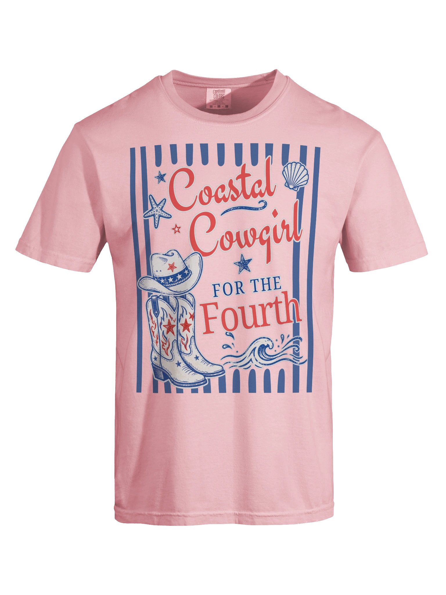 Coastal Cowgirl For The Fourth Comfort Colors 1717 T-Shirt product image (6)