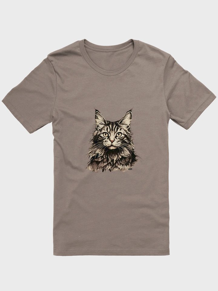 Whiskered Charm Cat Art T-Shirt product image (2)