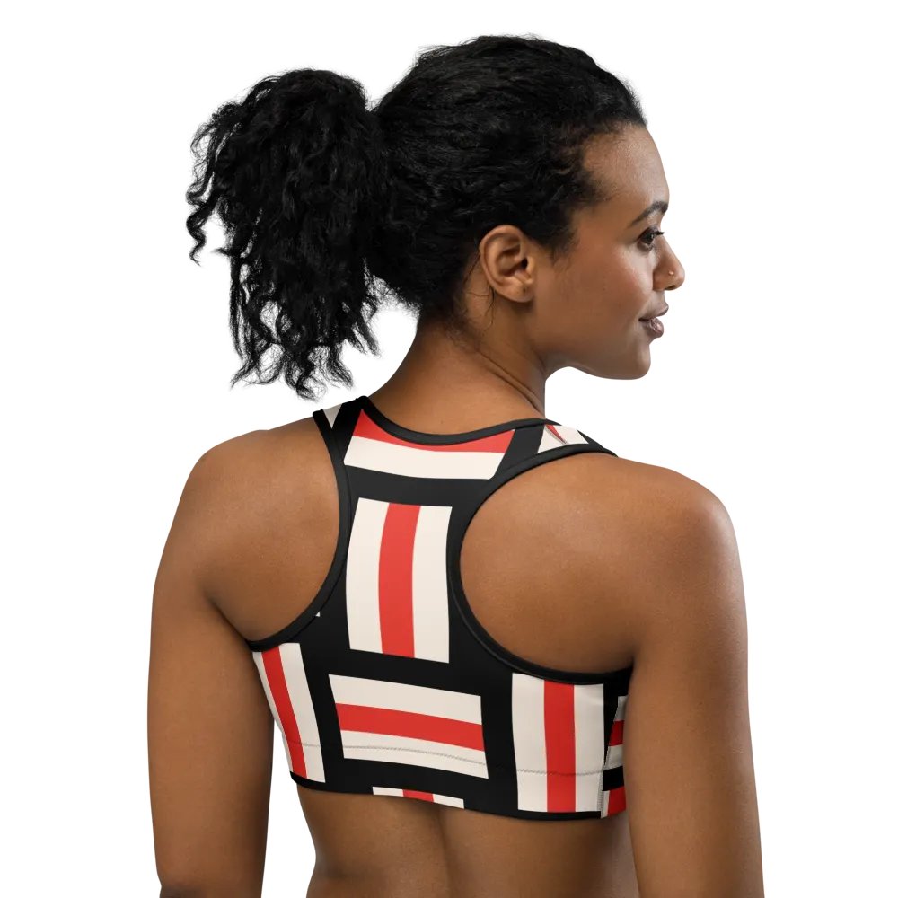 PowerFit Compression Sports Bra - Bold Geometric Design product image (4)