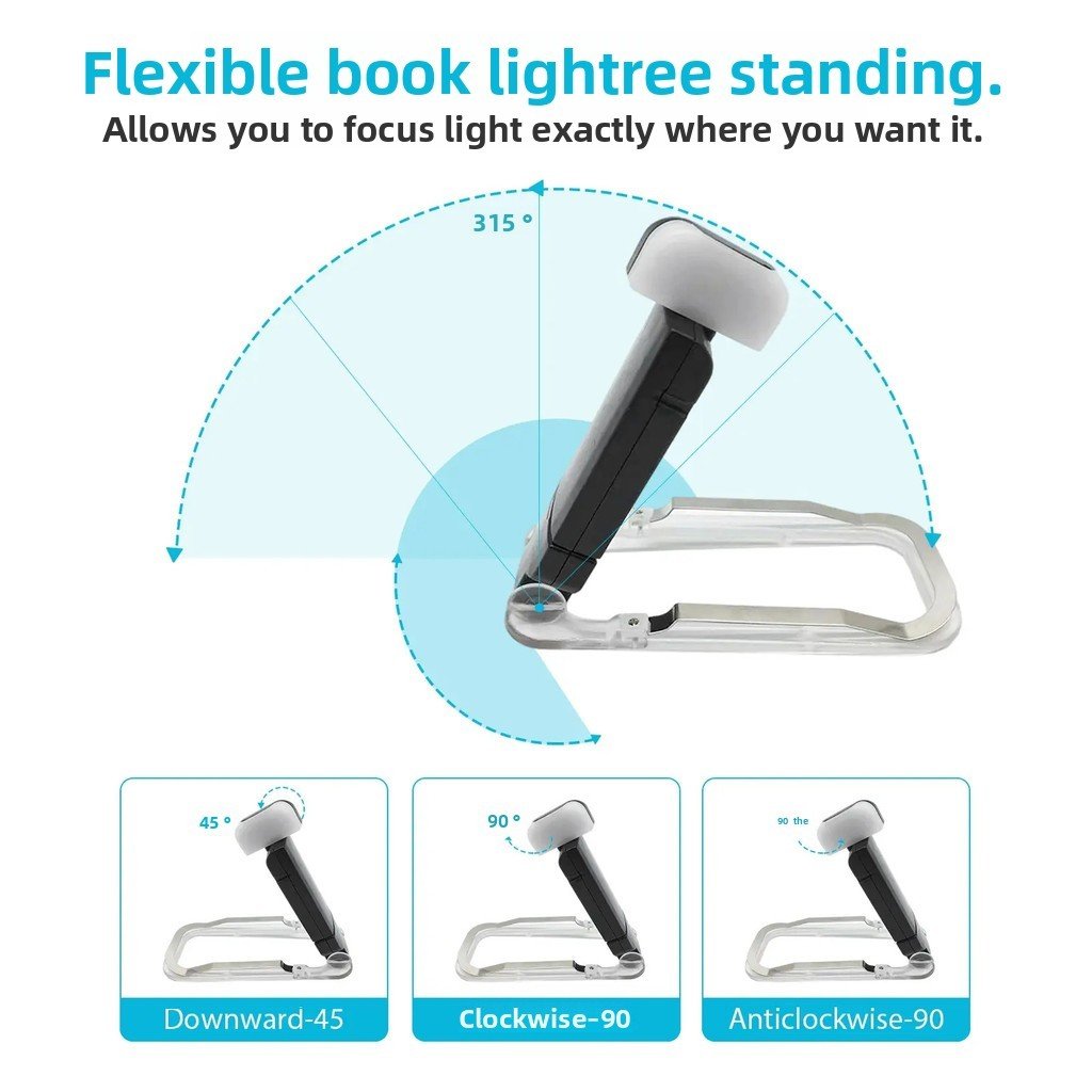 Flexible Clip-On LED Book Light | USB Rechargeable product image (5)