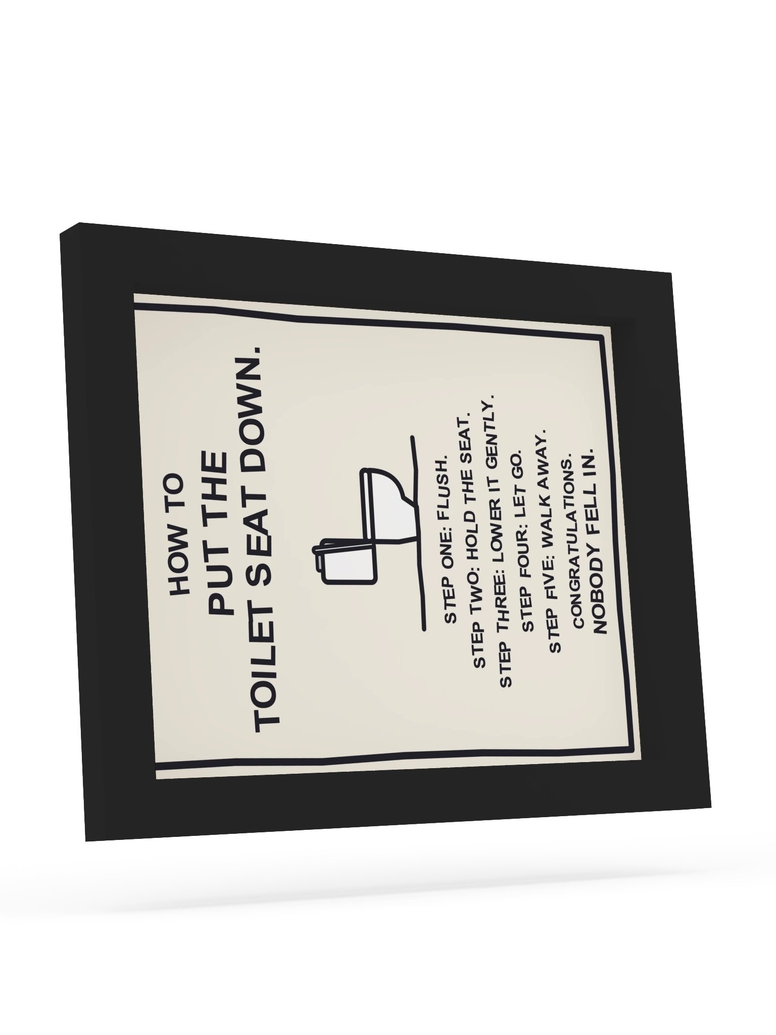 How to Put the Toilet Seat Down (Framed Bathroom Sign) product image (17)