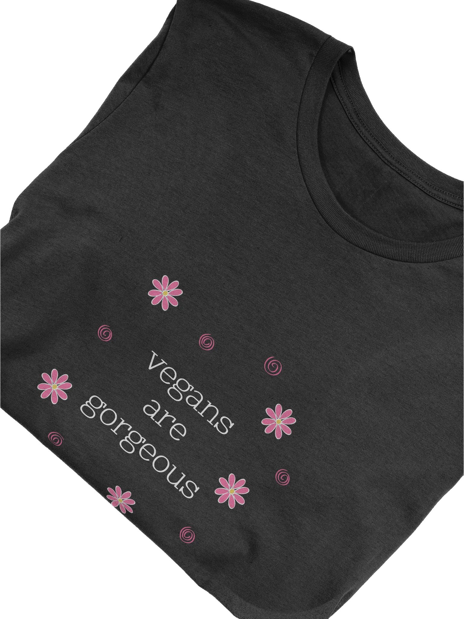 Vegans are Gorgeous Black T-Shirt product image (5)
