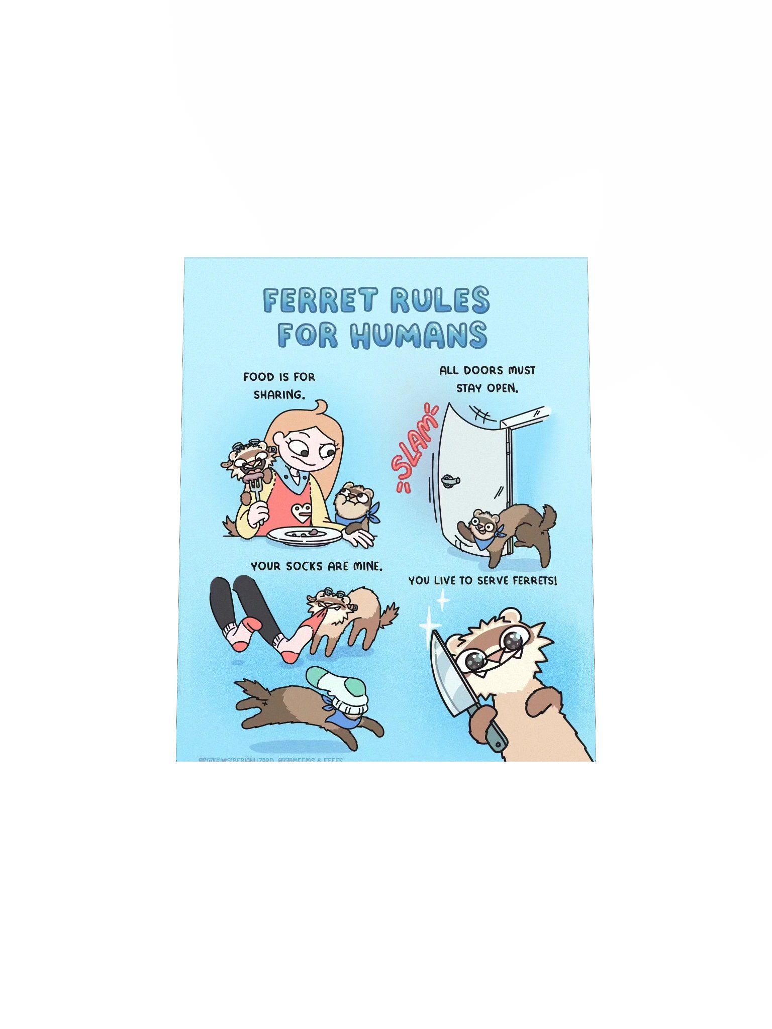 Ferret Rules for Humans | Poster product image (4)