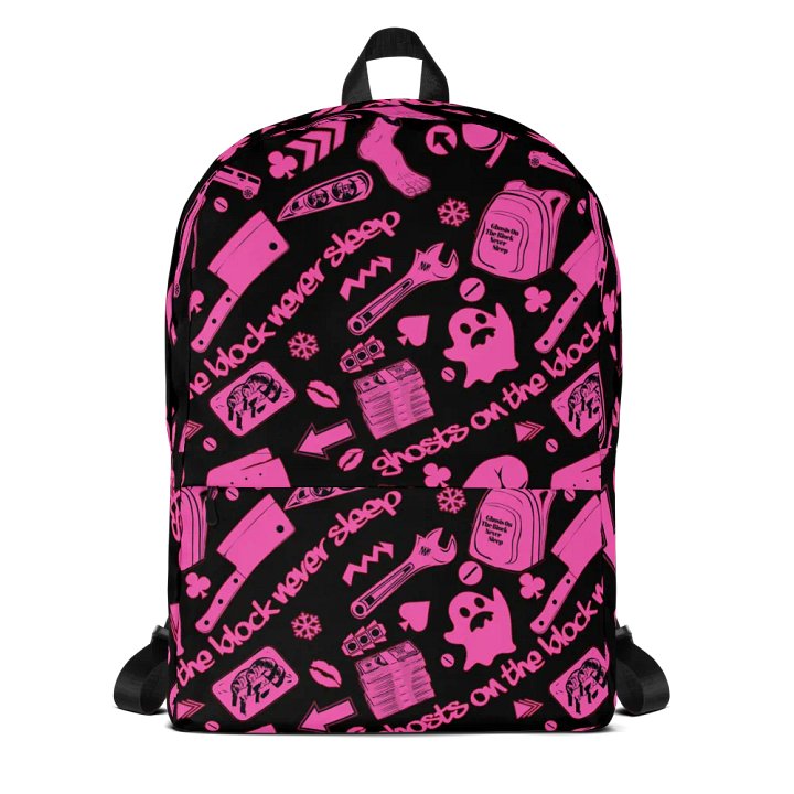 A8M - Ghosts On The Block Never Sleep Bookbag (Pink November) product image (1)