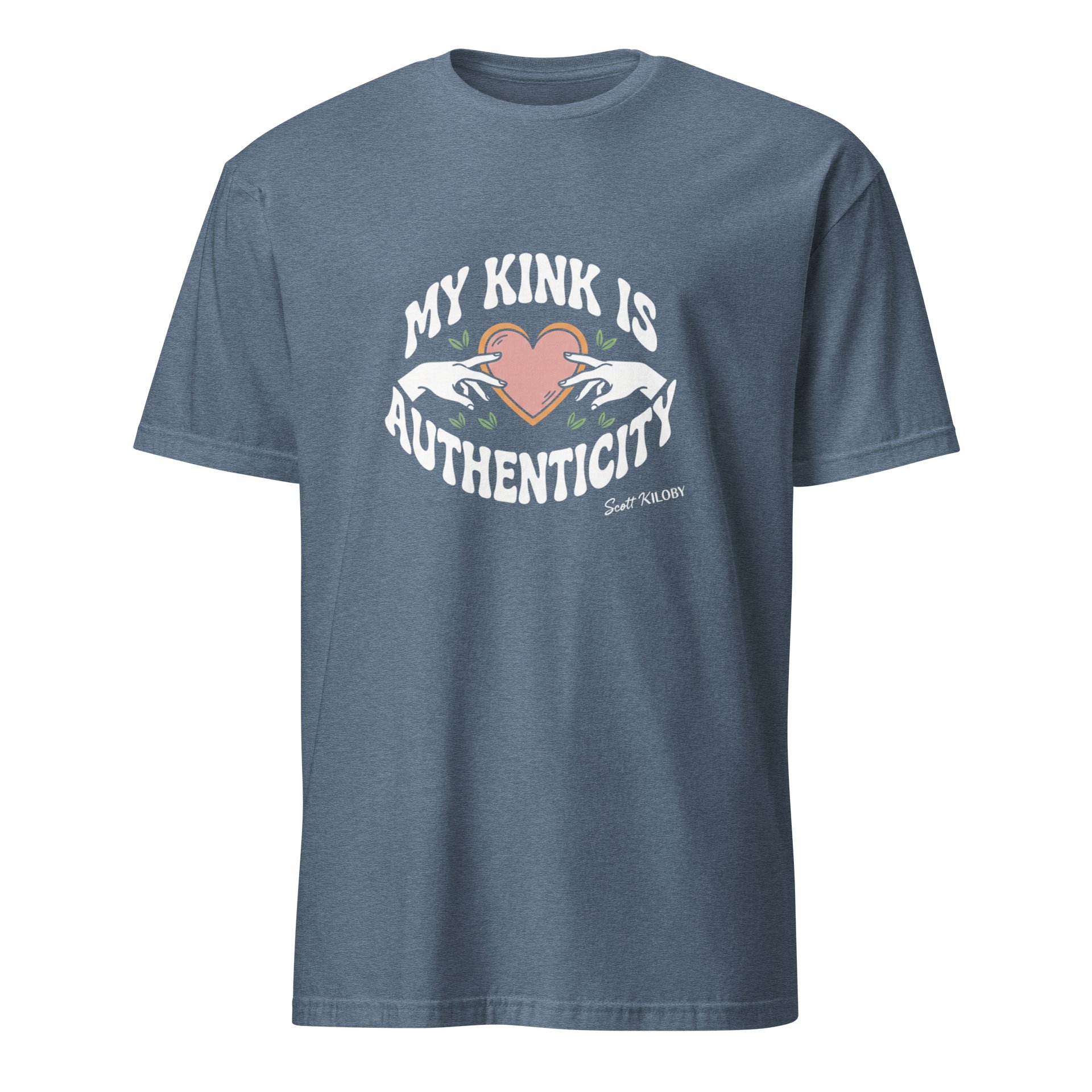 “My Kink Is Authenticity” Heather Indigo Soft-Style T- product image (1)