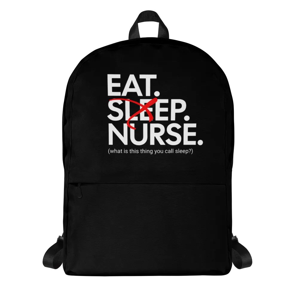 Eat Sleep Nurse Backpack (Medium/Black) product image (1)