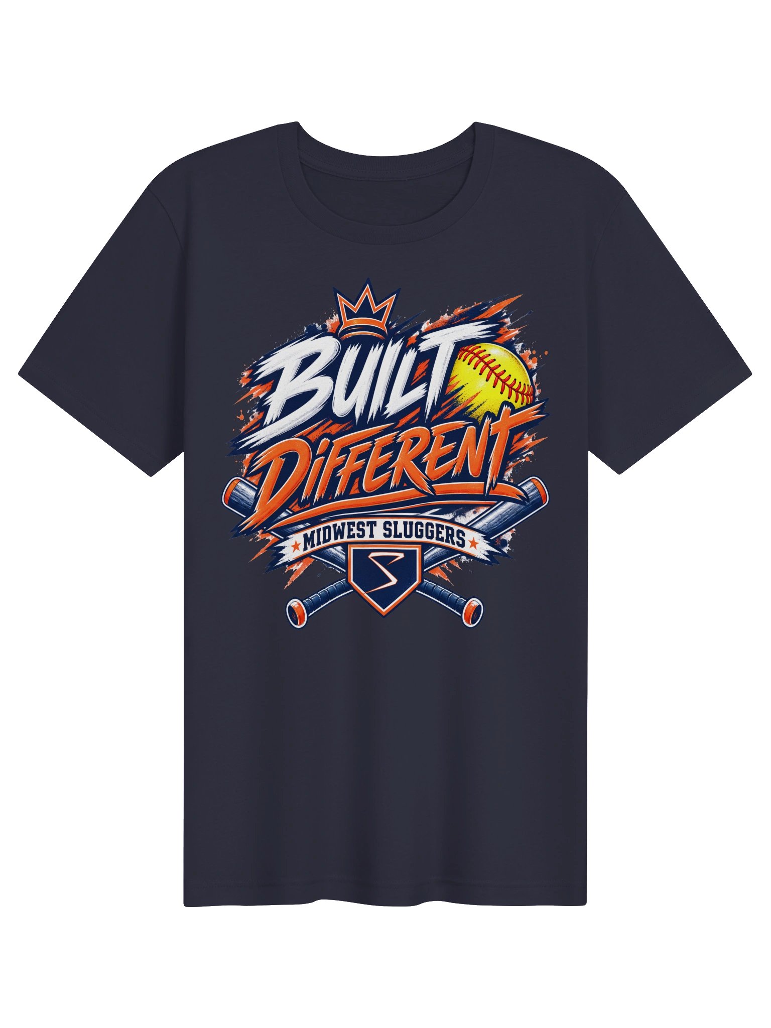 Built Different Crossed Bats Unisex Supersoft Tee product image (1)