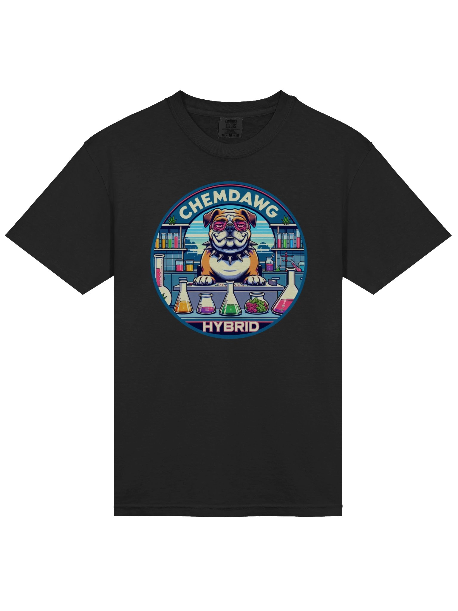 Chemdawg Hybrid Bulldog – Cannabis Strain Weed Art for Stoners - T-Shirt product image (6)