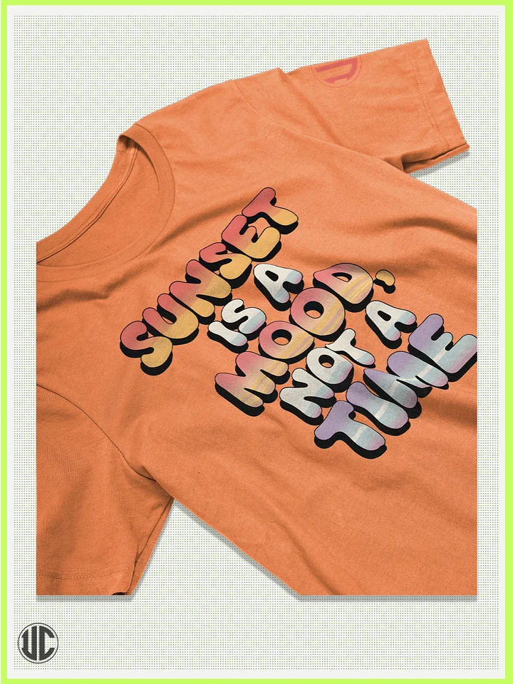 Sunset Is a Mood – Retro Gradient Beach Tee product image (2)