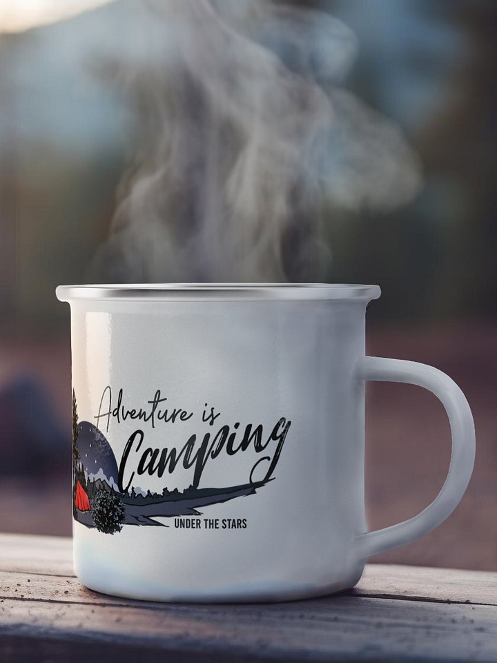 Enamel Mug - Adventure is Camping product image (1)