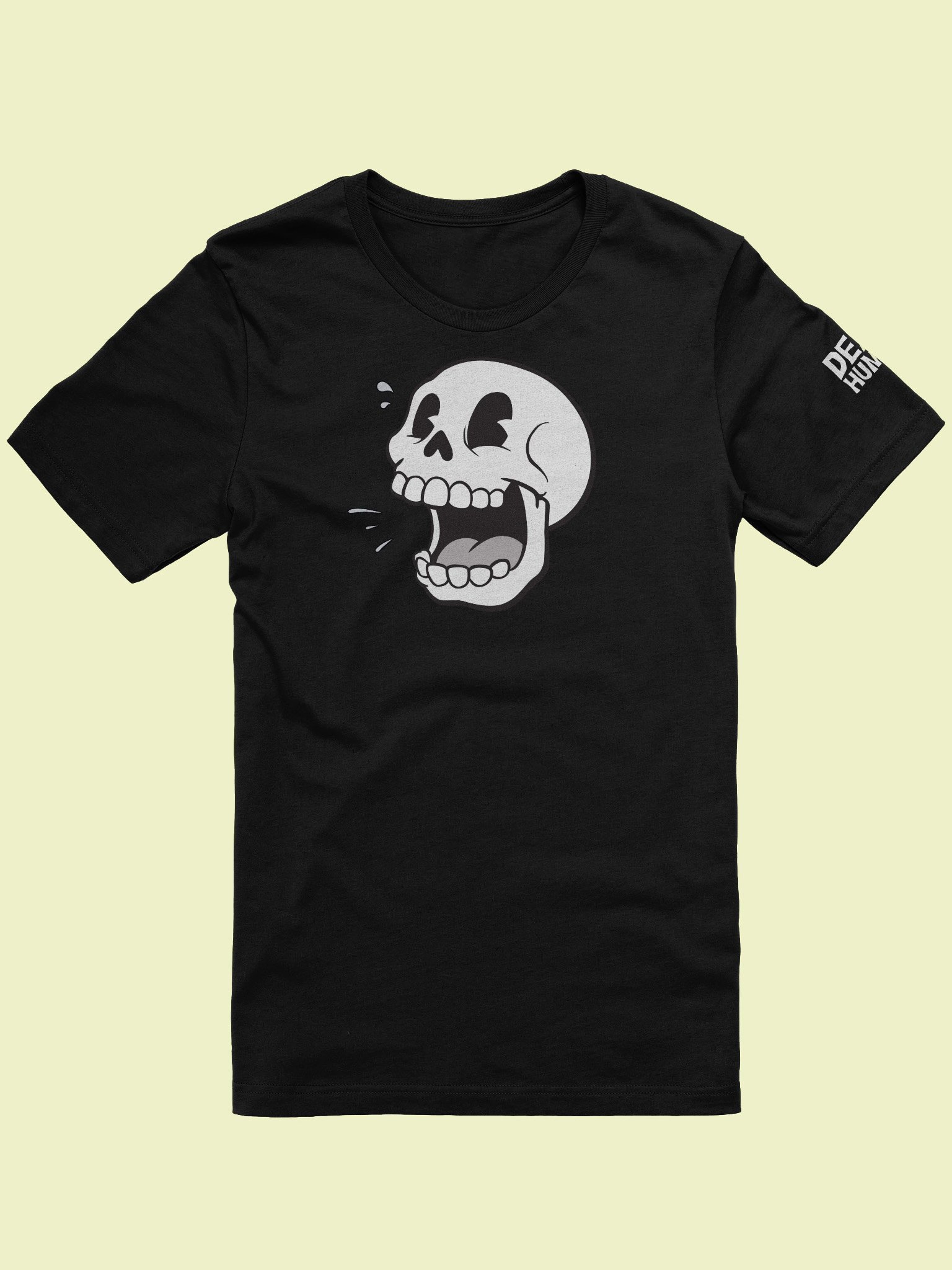 Laughing Skull Tee Center Chest & Sleeve product image (1)