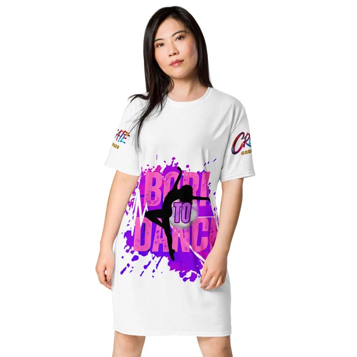 Born to Dance Her Silhouette Energetic Moves All-Over T-Shirt Dress product image (1)