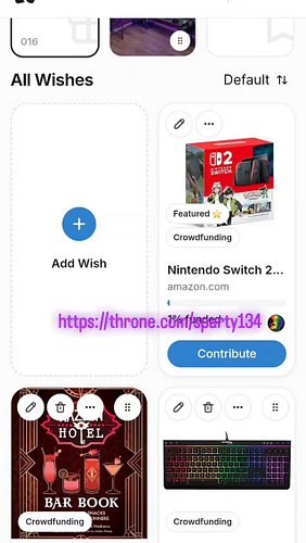 New items on the wishlist and more to come. Making them all crowd funded if yall wanna help towards any items. https://throne...
