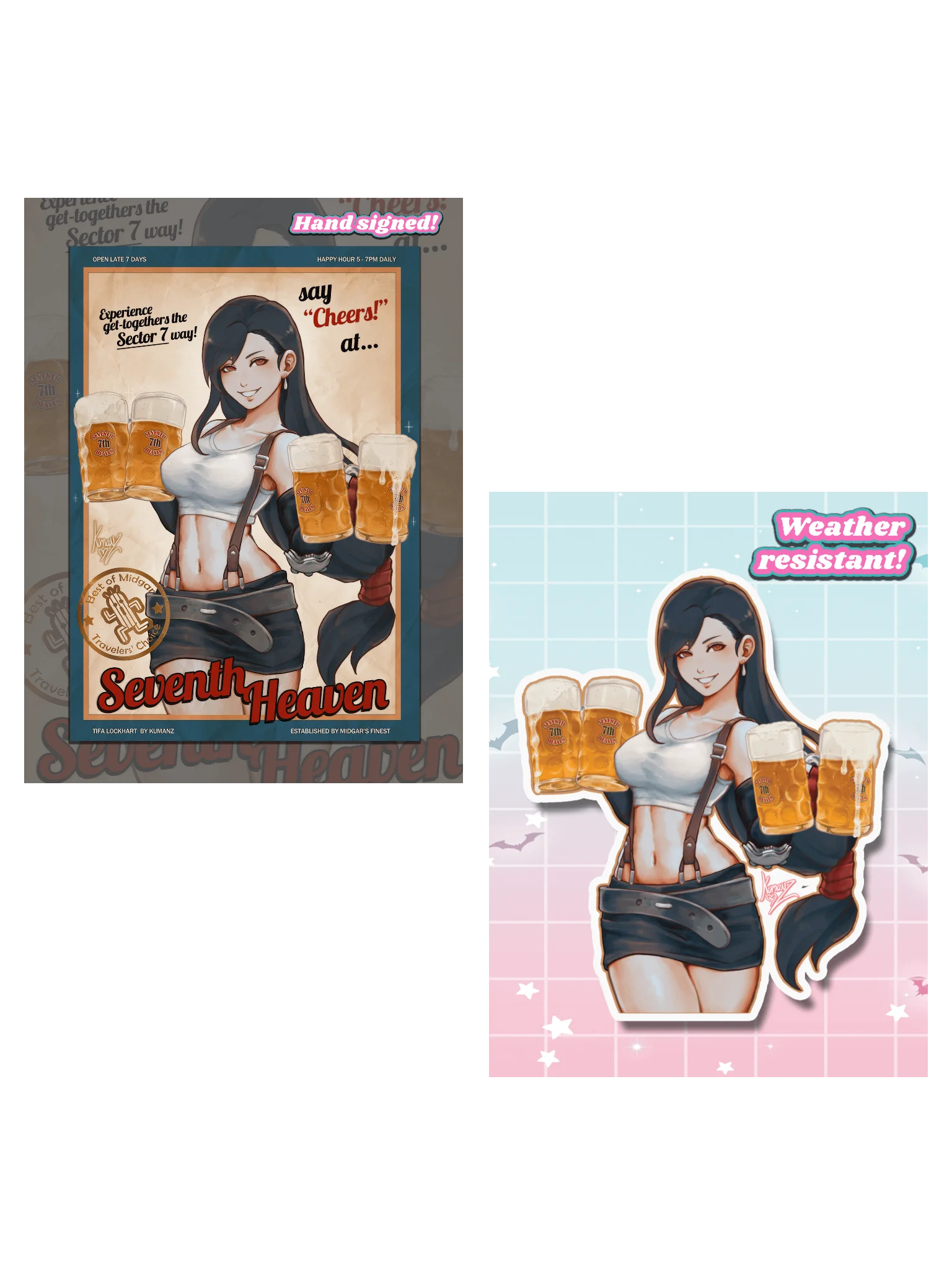 Seventh Heaven Signed Print + Sticker bundle product image (1)