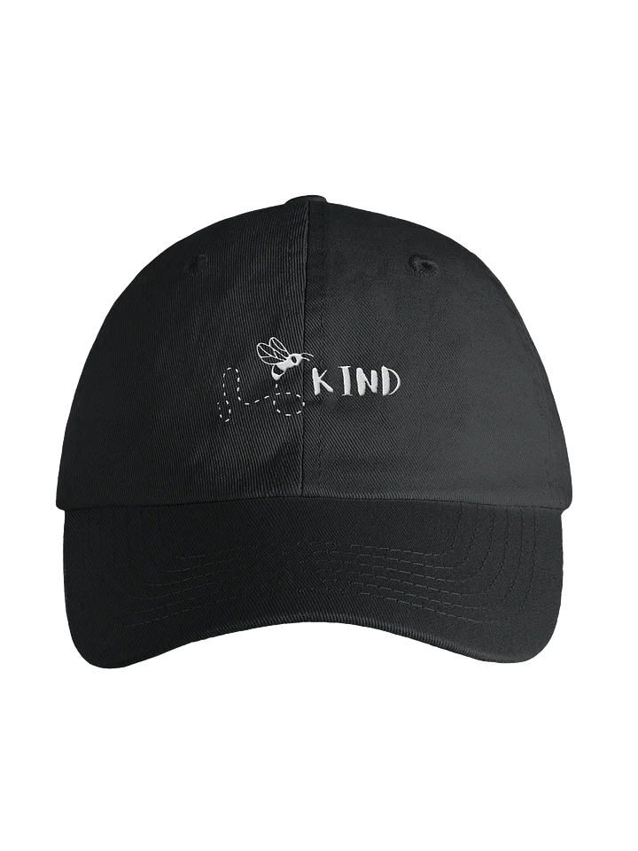Youth “Bee Kind” Cap | Adjustable Black Cotton Twill Hat product image (1)